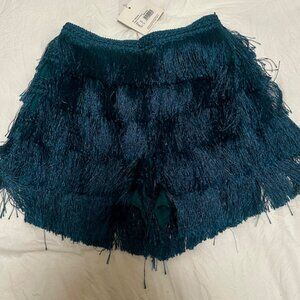 Fringe Shorts (size 6, blue/teal)